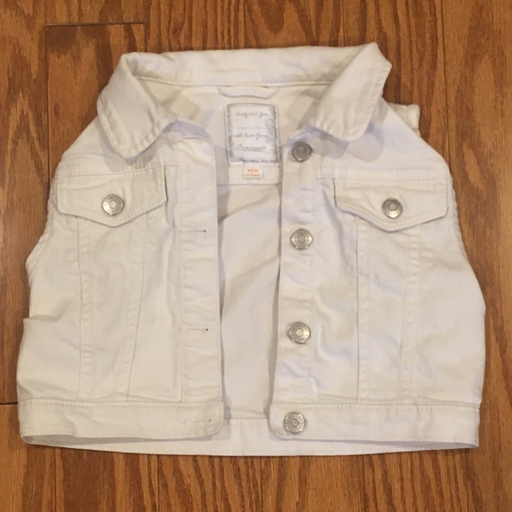 White no shoulder Jean jacket